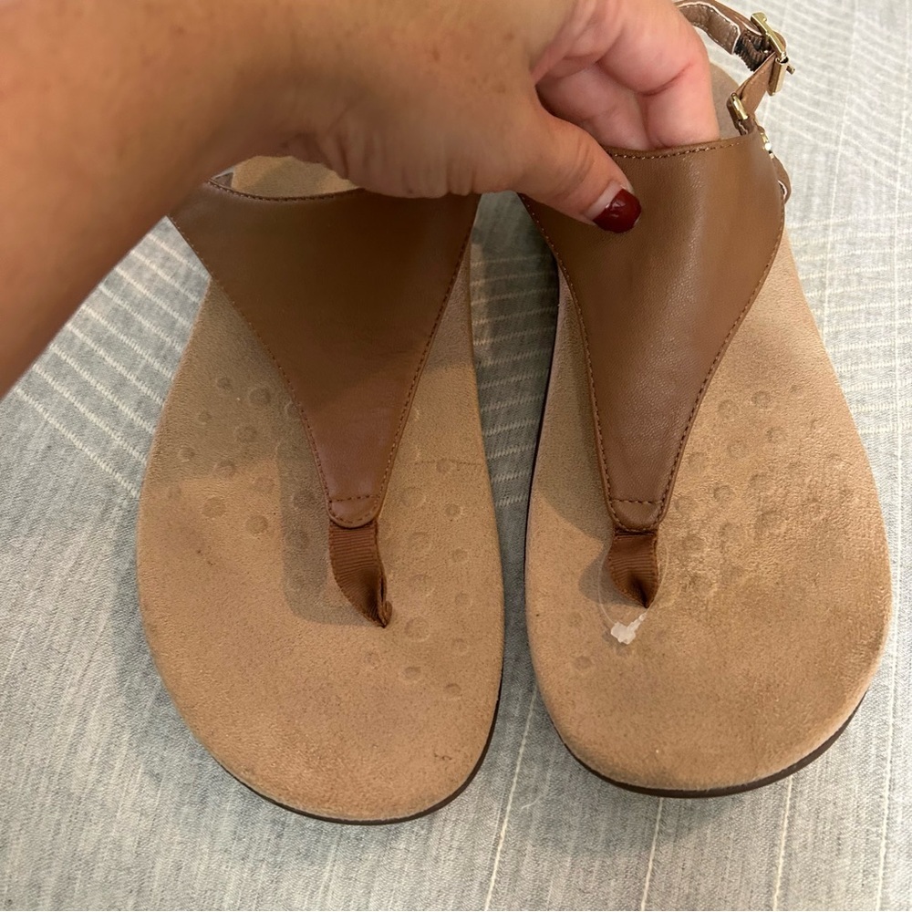 Vionic Kirra Toe Post Sling Back Leather Sandals … - image 4